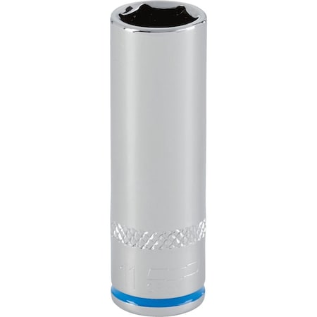 Channellock 1/4 In. Drive 11 mm 6-Point Deep Metric Socket 350877